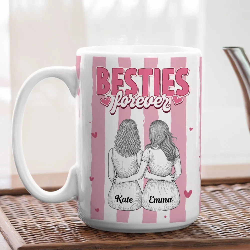 Personalized Best Friends Mug for Women - Custom Names, Heartwarming Gift Cup MagicInPrints