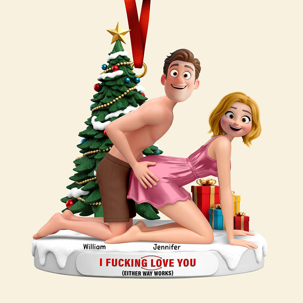I F**king Love You - Personalized Ornament for Couples Ornament MagicInPrints