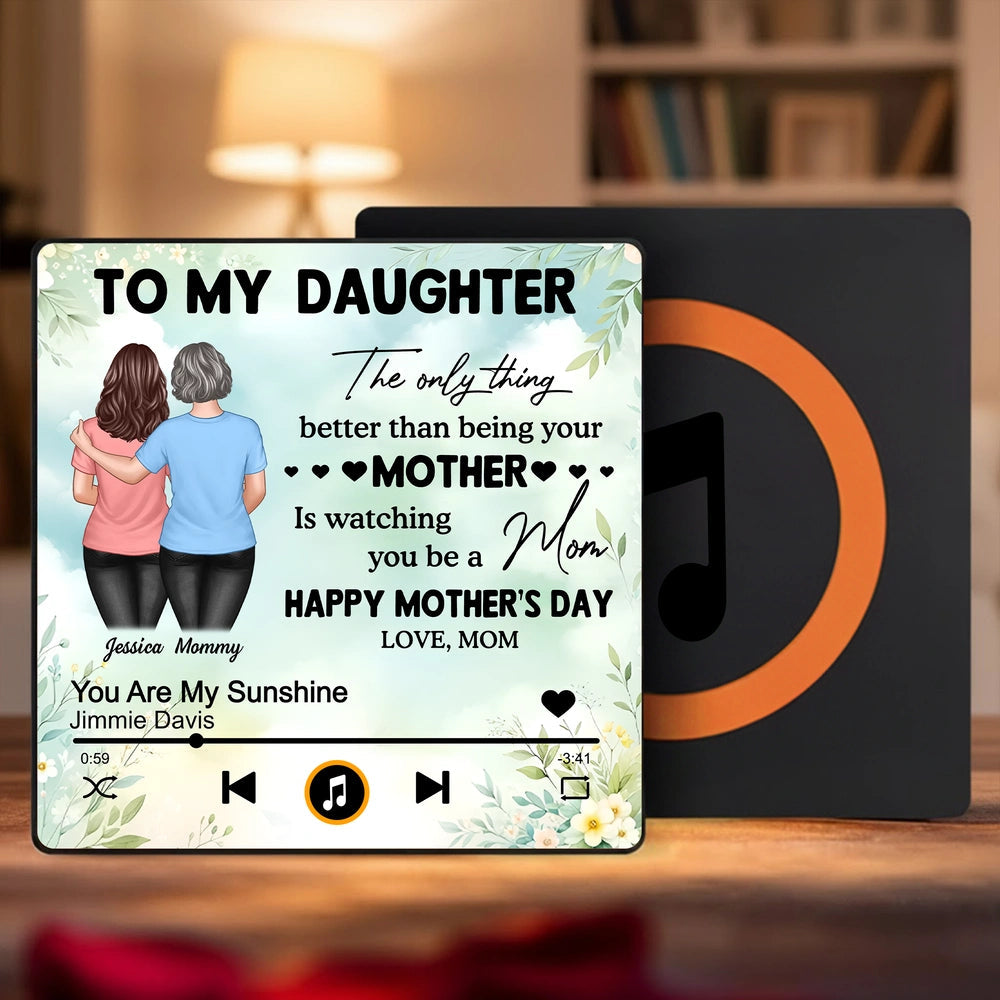 Personalized Music Plaque for Daughter - Heartfelt Mother's Day Gift Fridge Magnet MagicInPrints