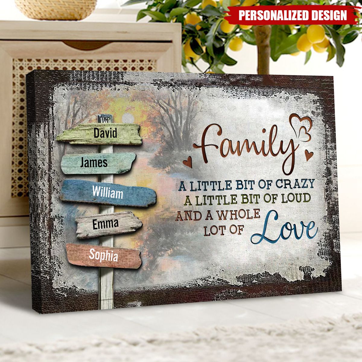 Personalized Family Wall Art Signpost Design - Home Decor Gift Poster or Canvas MagicInPrints