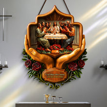 Load image into Gallery viewer, God Bless This Home - Personalized Christian Family Wood Sign Wood Sign PopCulturePrints
