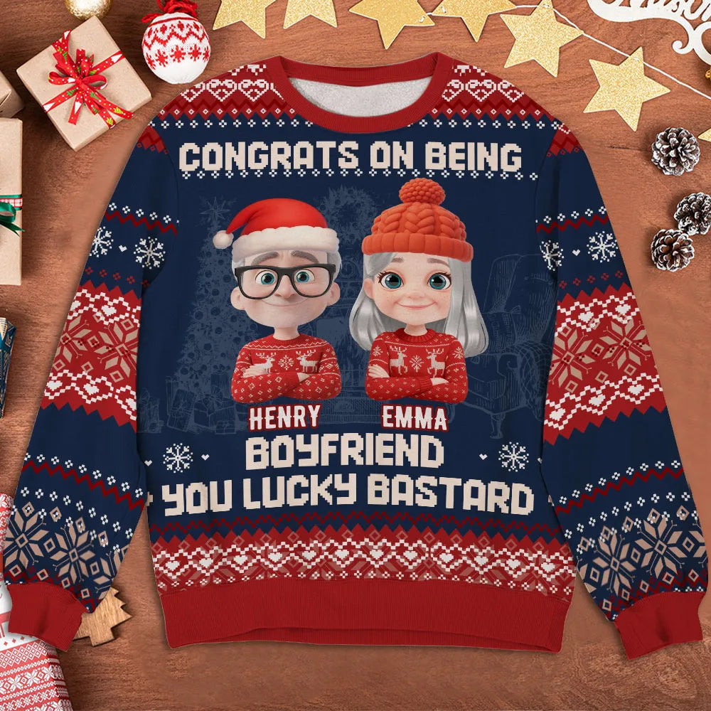 Personalized Christmas Sweater for Couples - Funny Holiday Gift Cloth MagicInPrints