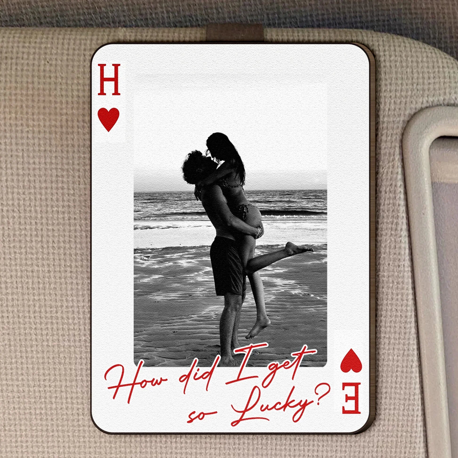 Personalized Car Hanging Photo Card for Couples - Romantic Gift Car Hanger MagicInPrints