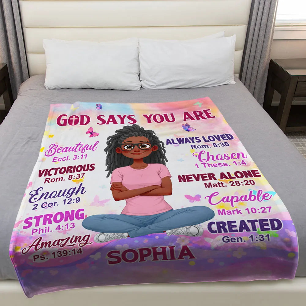 Personalized Inspirational Blanket for Girls - Faith and Encouragement Gift Blanket MagicInPrints