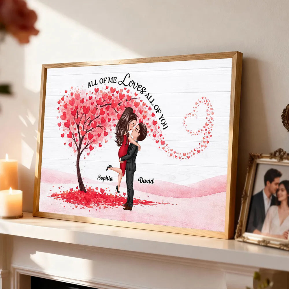 Personalized Romantic Couple Wall Art for Lovers - Anniversary Gift Poster or Canvas MagicInPrints