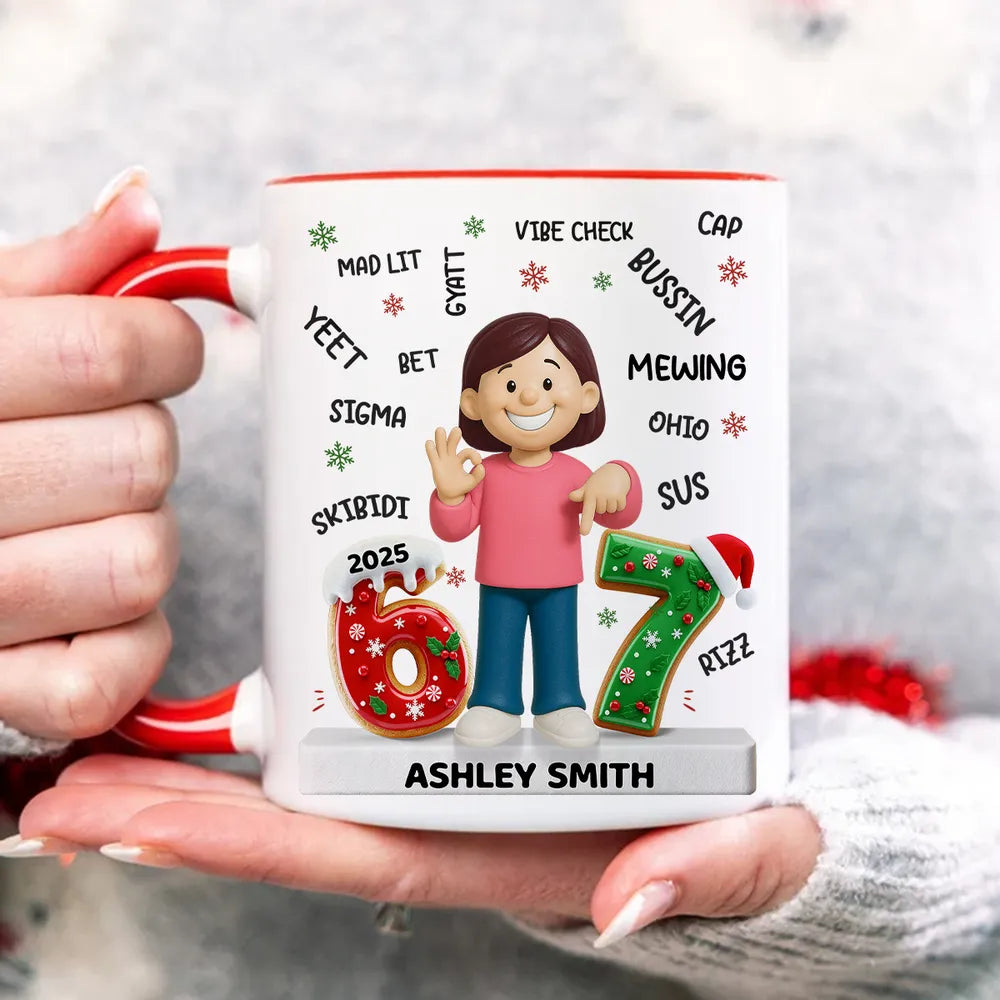 Personalized Kids Christmas Mug with Funny Slang and Year - Holiday Gift Cup MagicInPrints