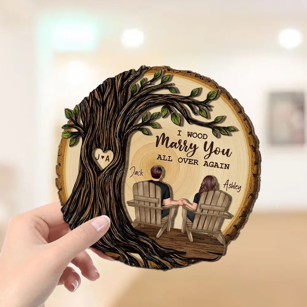 Personalized Wooden Plaque for Couples - You & Me Tree Design Plaque MagicInPrints