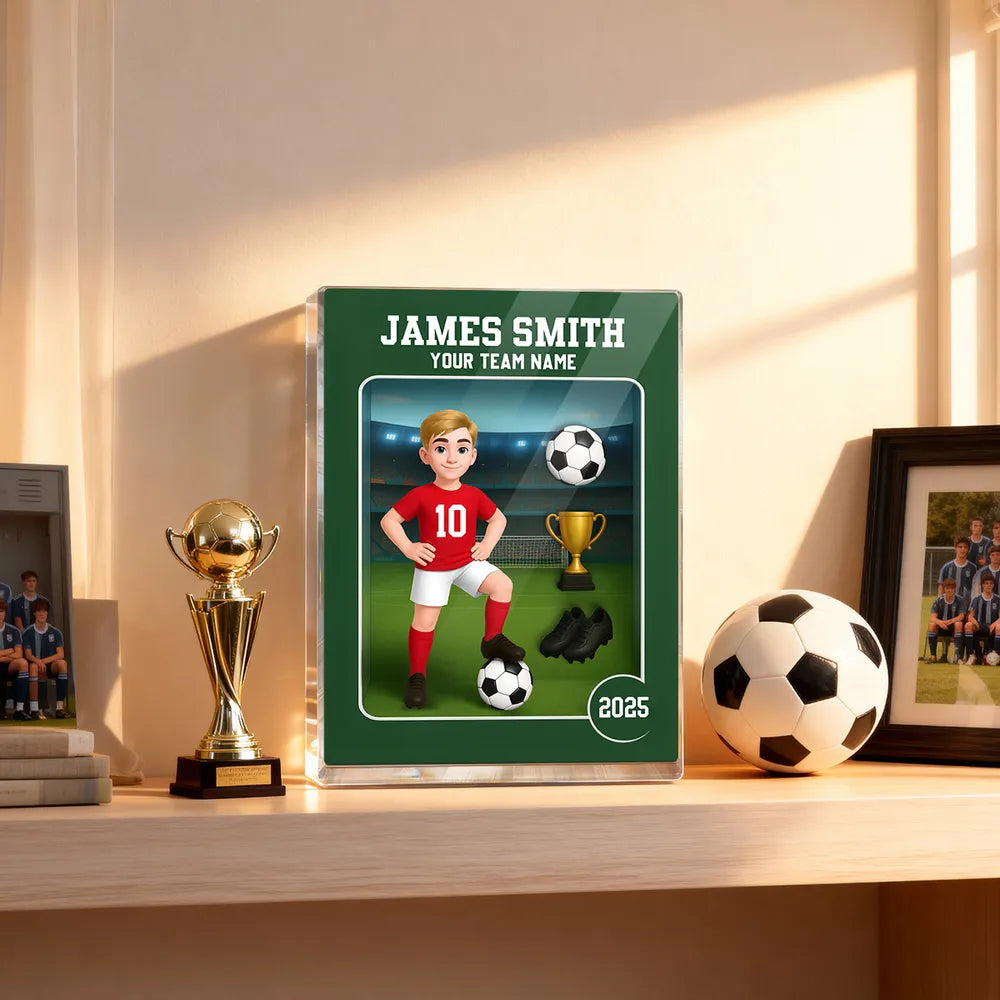 Personalized Soccer Player Acrylic Plaque for Kids - Custom Team Gift Plaque MagicInPrints