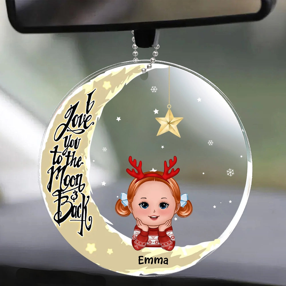 Personalized Moon Christmas Ornament for Kids - 'Love You to the Moon and Back' Ornament MagicInPrints