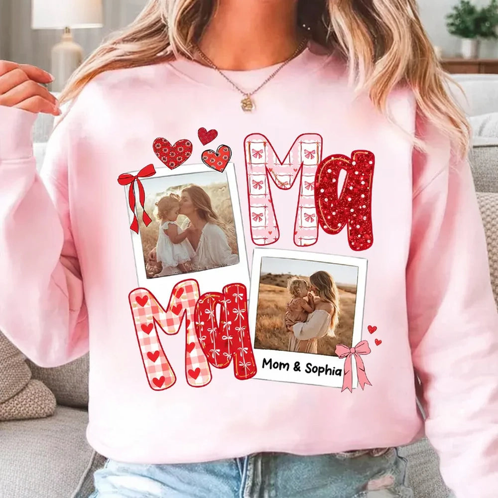 Custom Photo Sweatshirt for Moms - Personalized Mother's Day Gift Cloth MagicInPrints