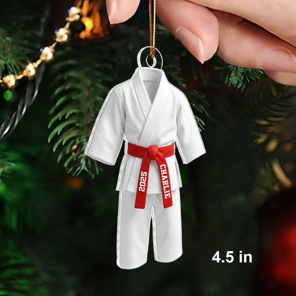 Personalized Karate Gi Ornament for Martial Arts Enthusiasts - Holiday Keepsake Ornament MagicInPrints