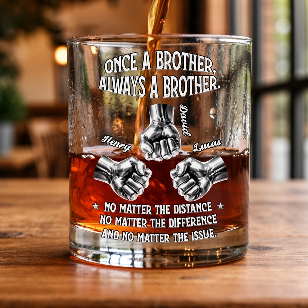 Personalized Whiskey Glass for Brothers - Sentimental Gift for Celebrations Cup MagicInPrints