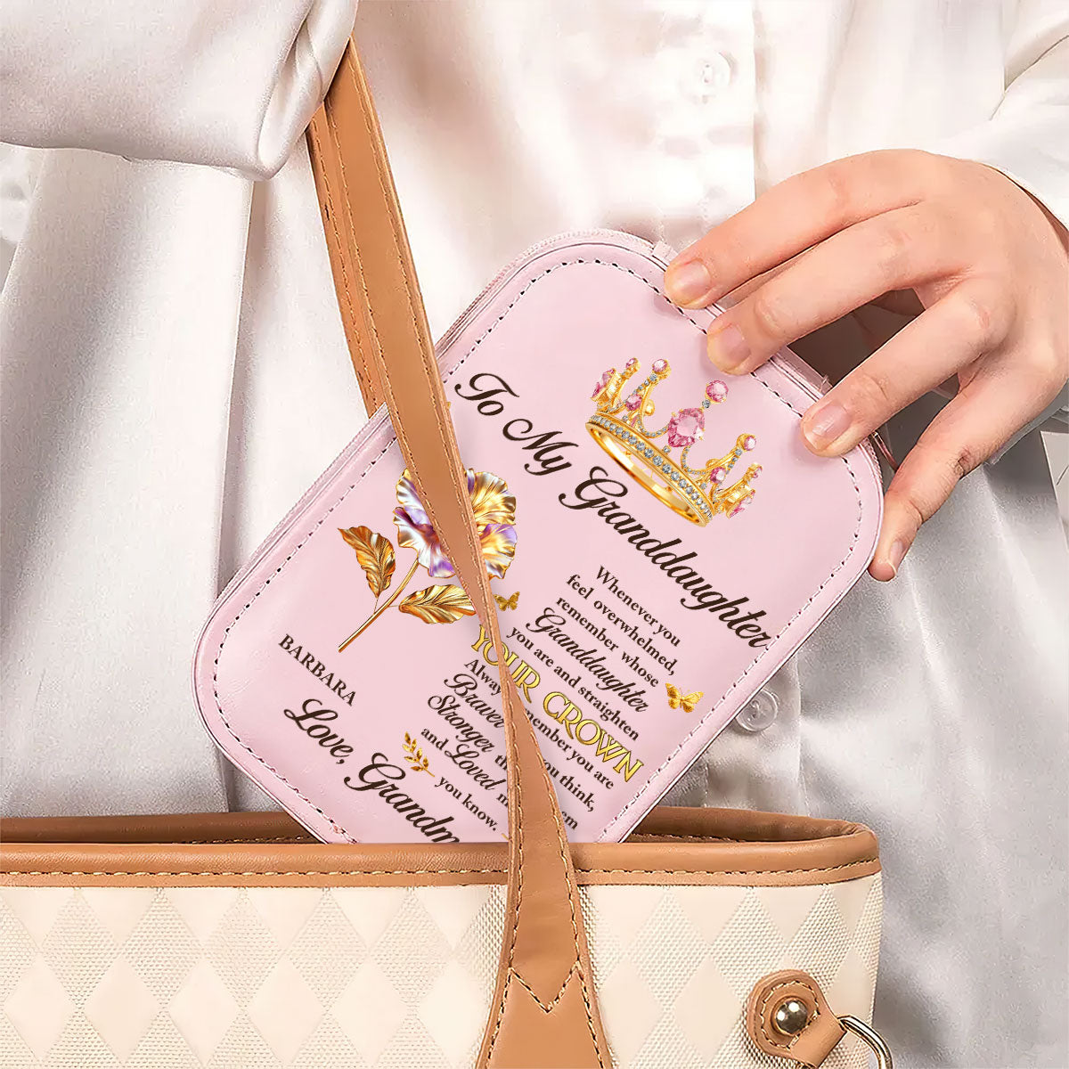 Personalized Jewelry Box for Granddaughter with Inspirational Message - Sentimental Gift Beauty Tools MagicInPrints