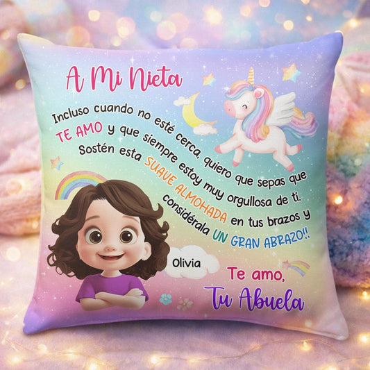 Personalized Pillow for Granddaughter with Unicorn Design - Sentimental Gift from Grandma Pillow MagicInPrints