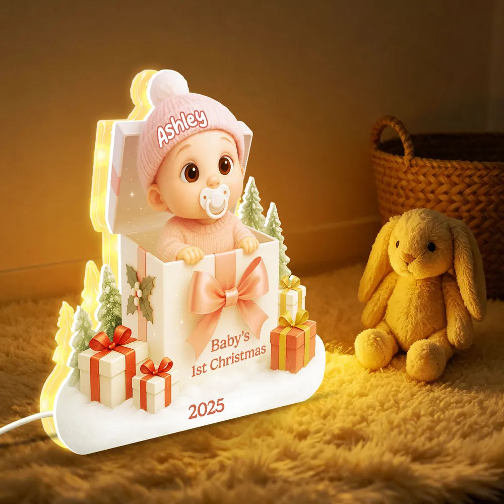 Personalized Baby's First Christmas Keepsake Ornament - Holiday Gift 2025 Plaque MagicInPrints