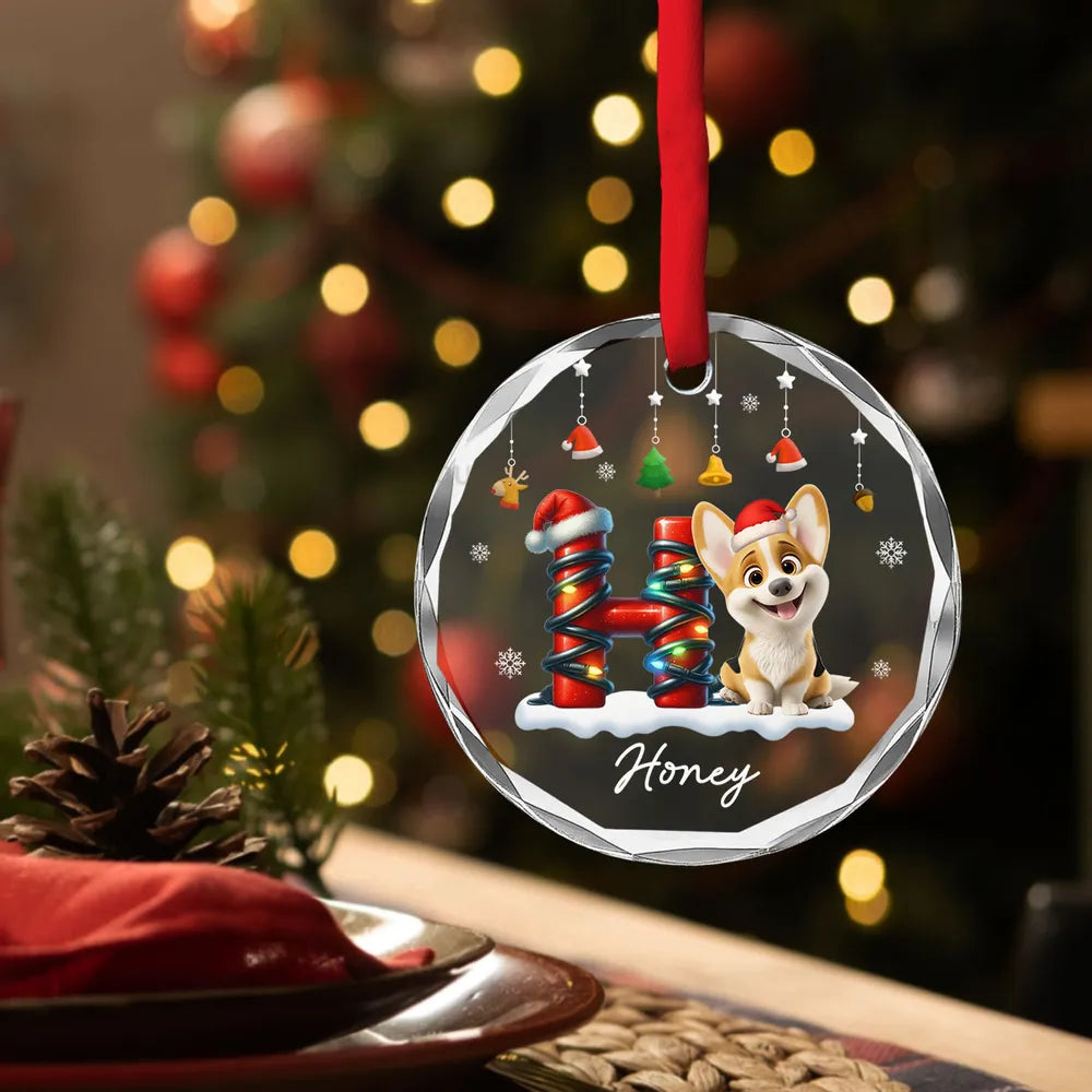 Personalized Dog Christmas Ornament for Pet Lovers - Holiday Decor Gift Ornament MagicInPrints