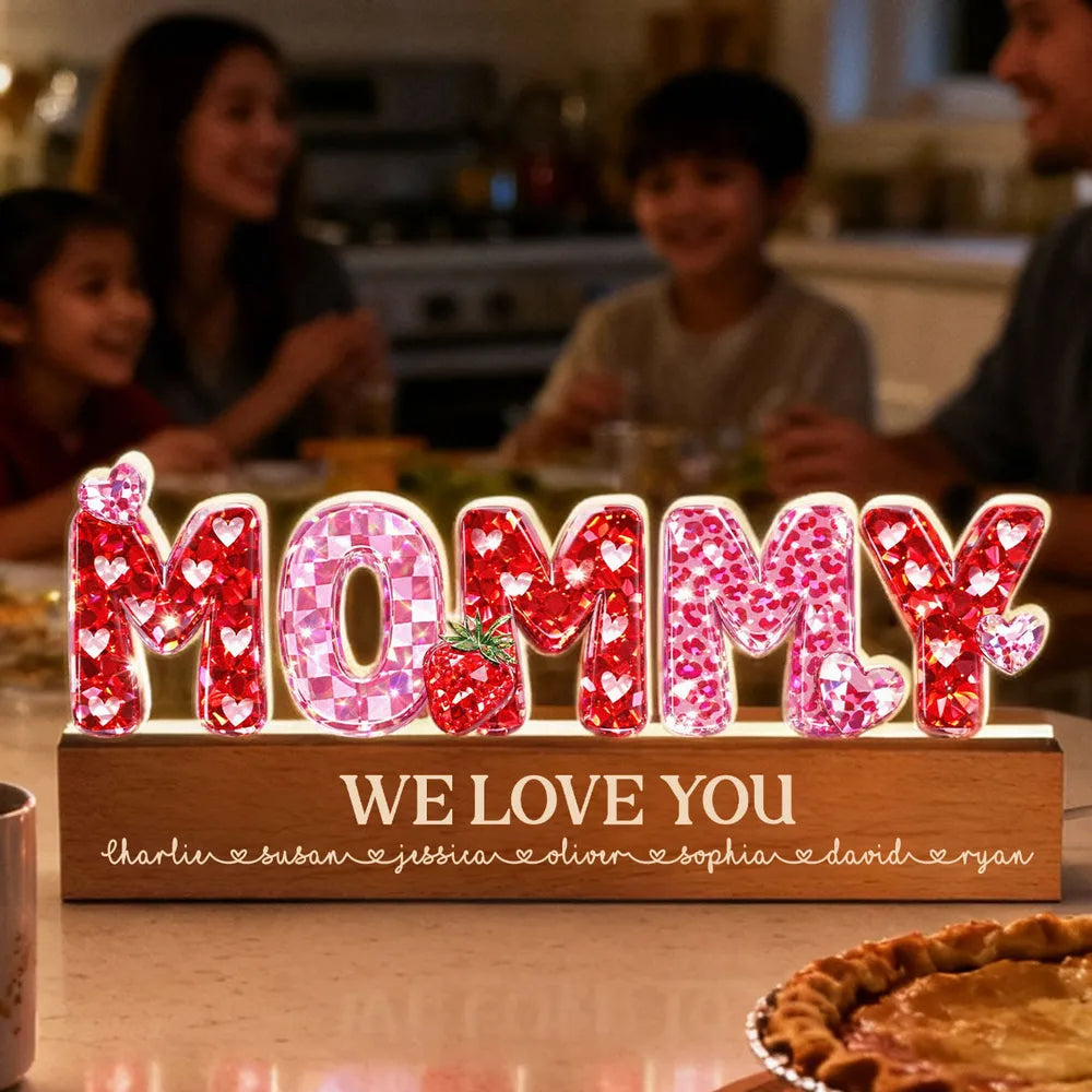 Personalized LED Mommy Sign for Mother's Day - Heartfelt Gift Decor Plaque MagicInPrints