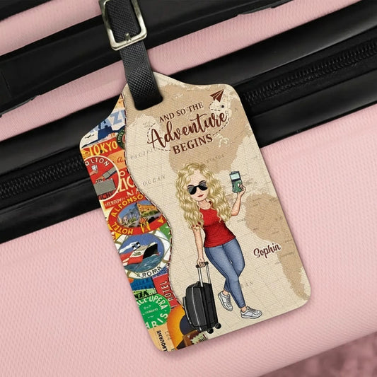Personalized Luggage Tag for Travelers - Adventure Begins Travel Gear MagicInPrints