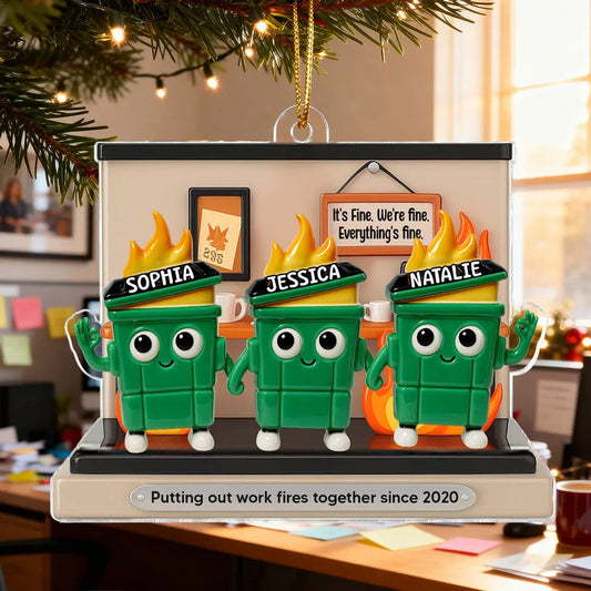 Custom Office Teamwork Ornament for Colleagues - Funny Holiday Gift Ornament MagicInPrints