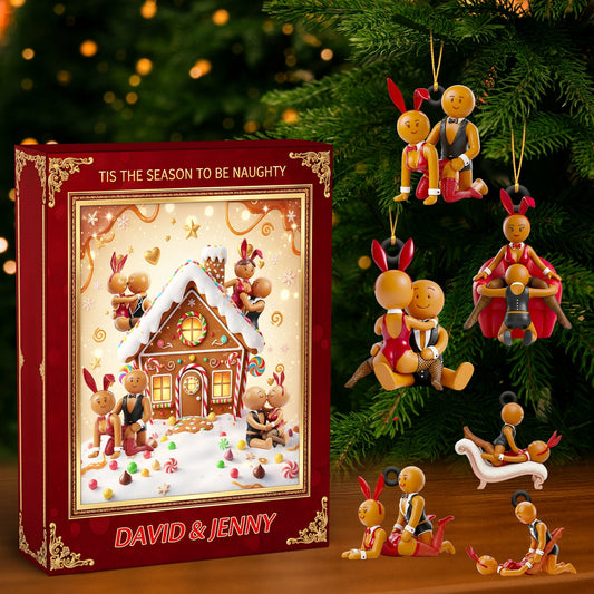 Tis the Season to Be Naughty - Gingerbread Couple Christmas Advent Calendar Blind Box Personalized Gifts Advent Calendar MagicInPrints