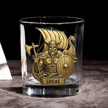 Load image into Gallery viewer, True Warriors Whiskey Glass - Personalized Gift for Viking Lovers Whiskey Glass MagicInPrints
