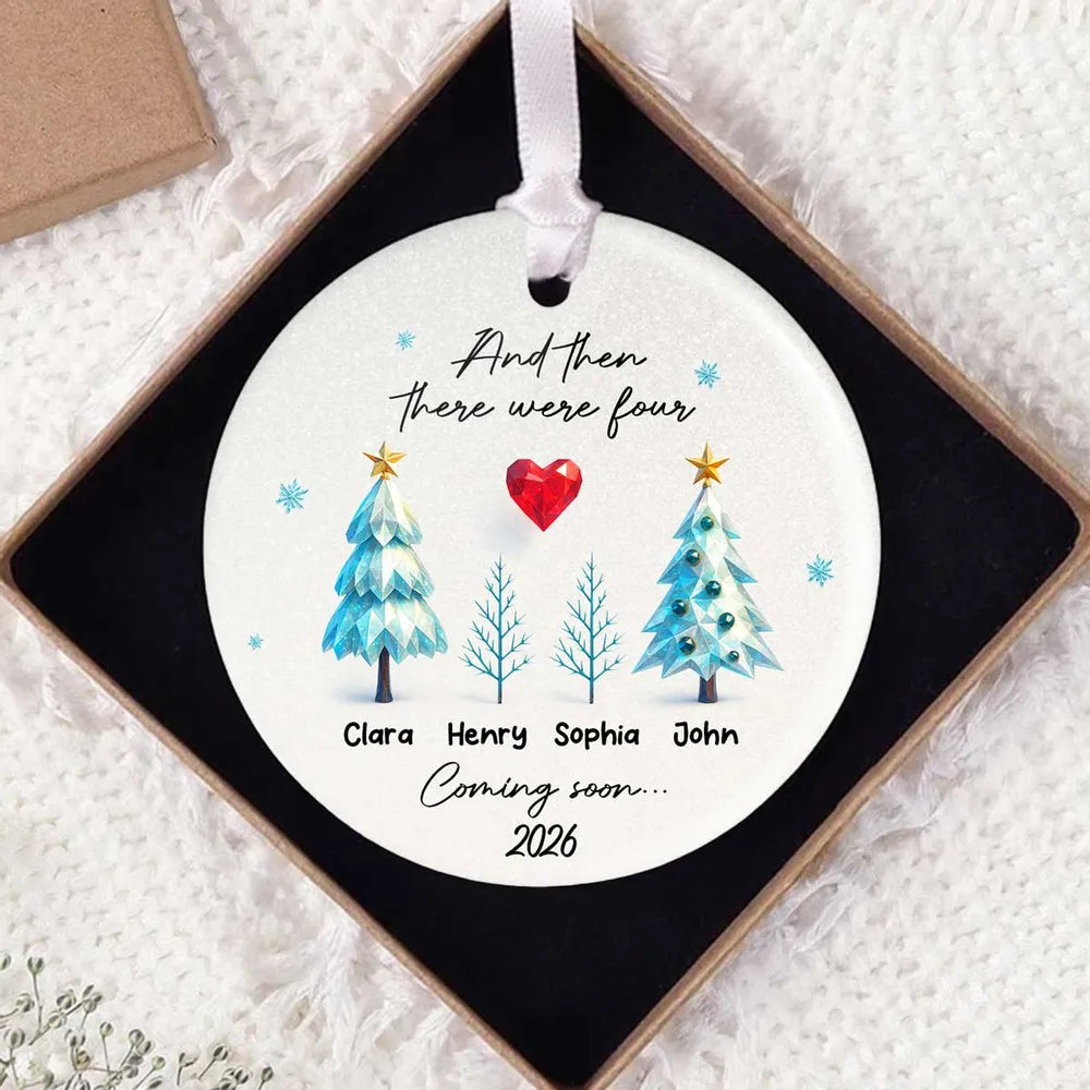 Personalized Family Christmas Ornament - New Baby Announcement 2026 Ornament MagicInPrints