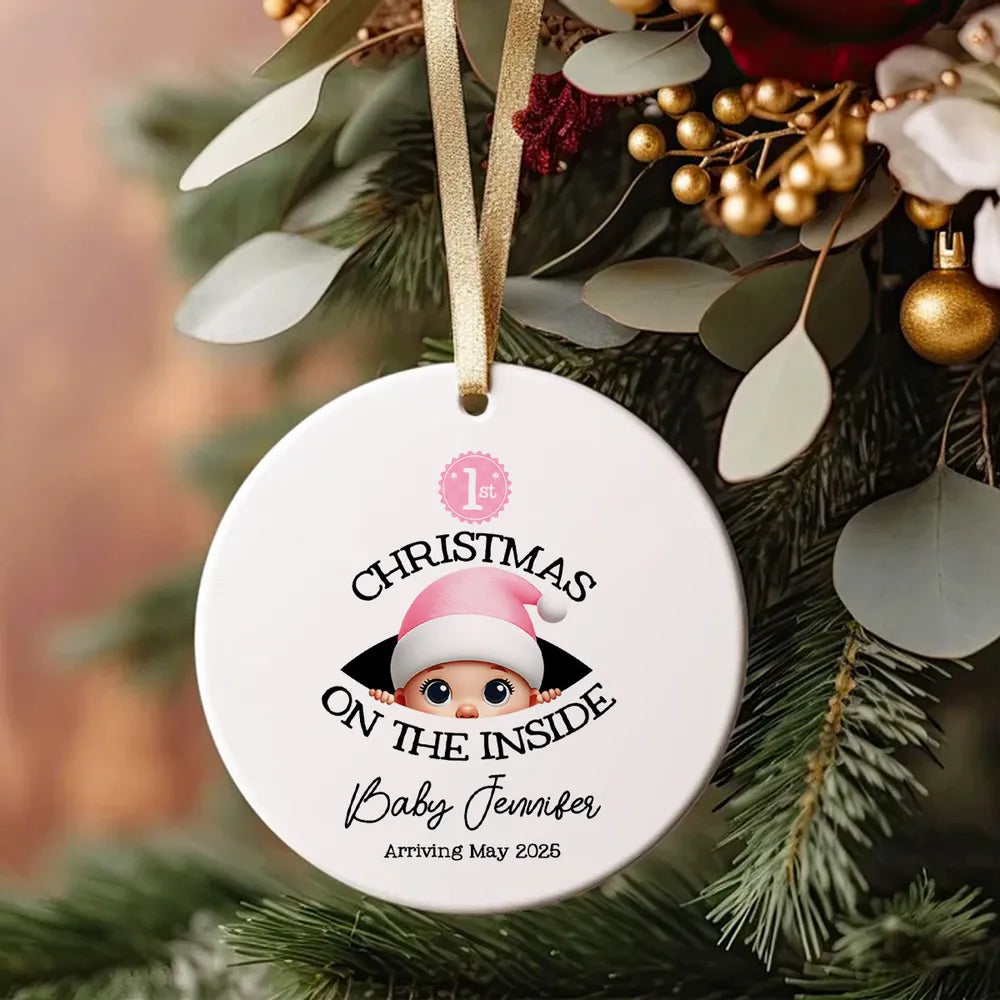 Personalized Baby's First Christmas Ornament for Expecting Parents - Holiday Keepsake Ornament MagicInPrints