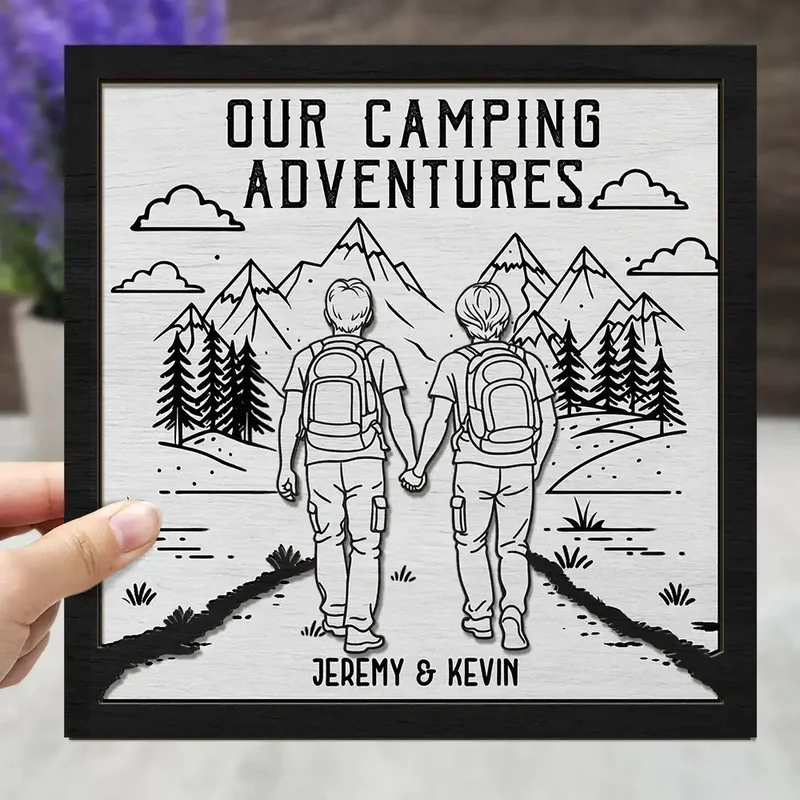 Personalized Adventure Partners Wall Art for Couples - Anniversary Gift Plaque MagicInPrints