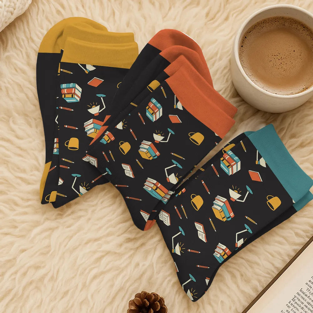 Personalized Book Lover Socks for Women - Cozy Reading Gift Socks MagicInPrints