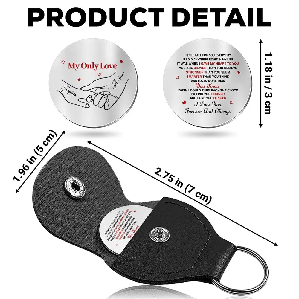 Personalized Engraved Keychain for Couples with Love Message - Anniversary Gift Keychain MagicInPrints