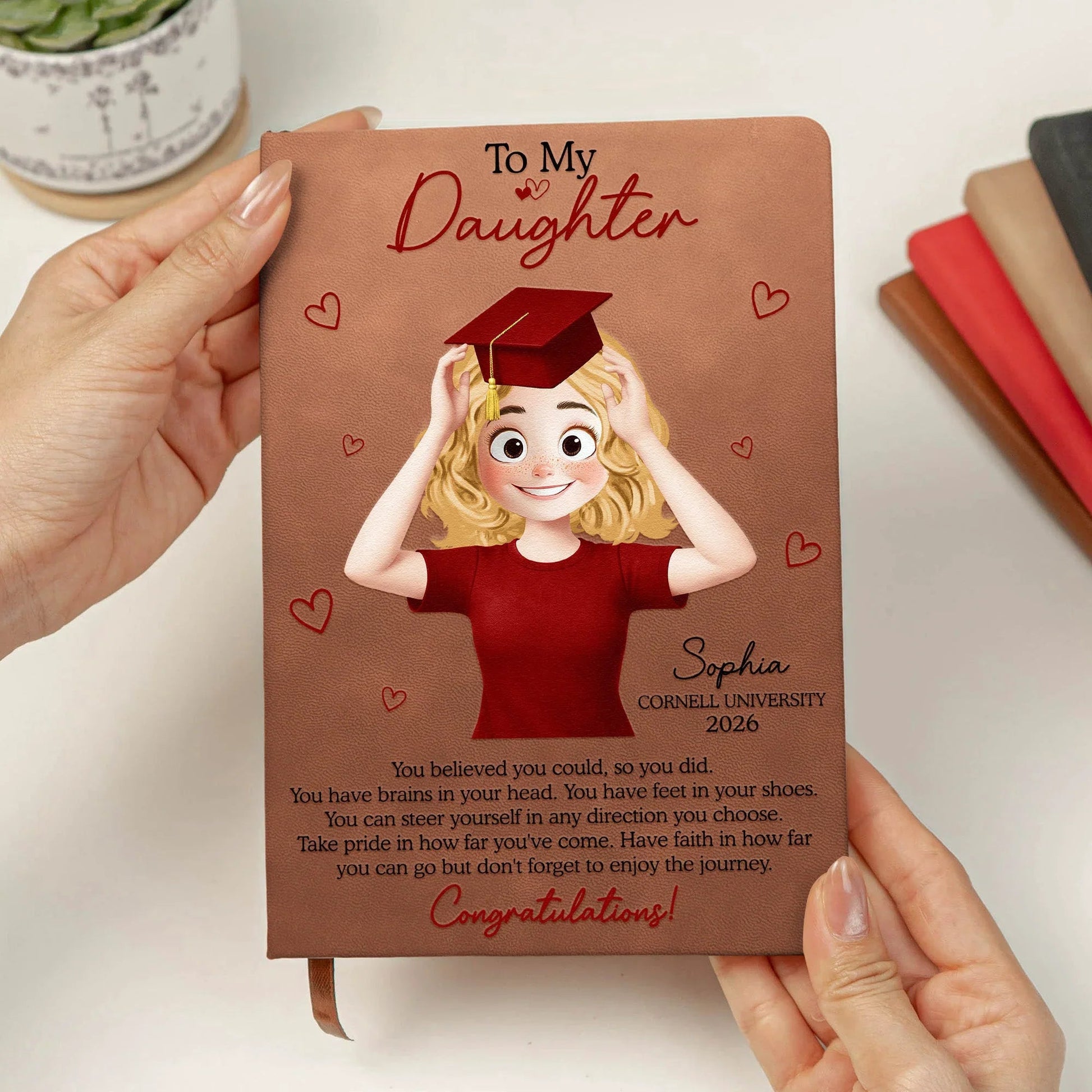 Personalized Graduation Journal for Daughter - Inspirational Gift Stationery MagicInPrints