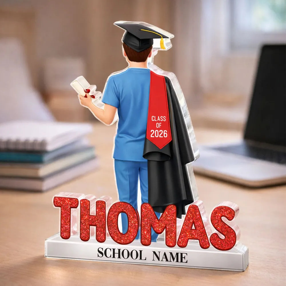 Personalized Graduation Nurse Figurine for Class of 2026 - Custom Gift Plaque MagicInPrints
