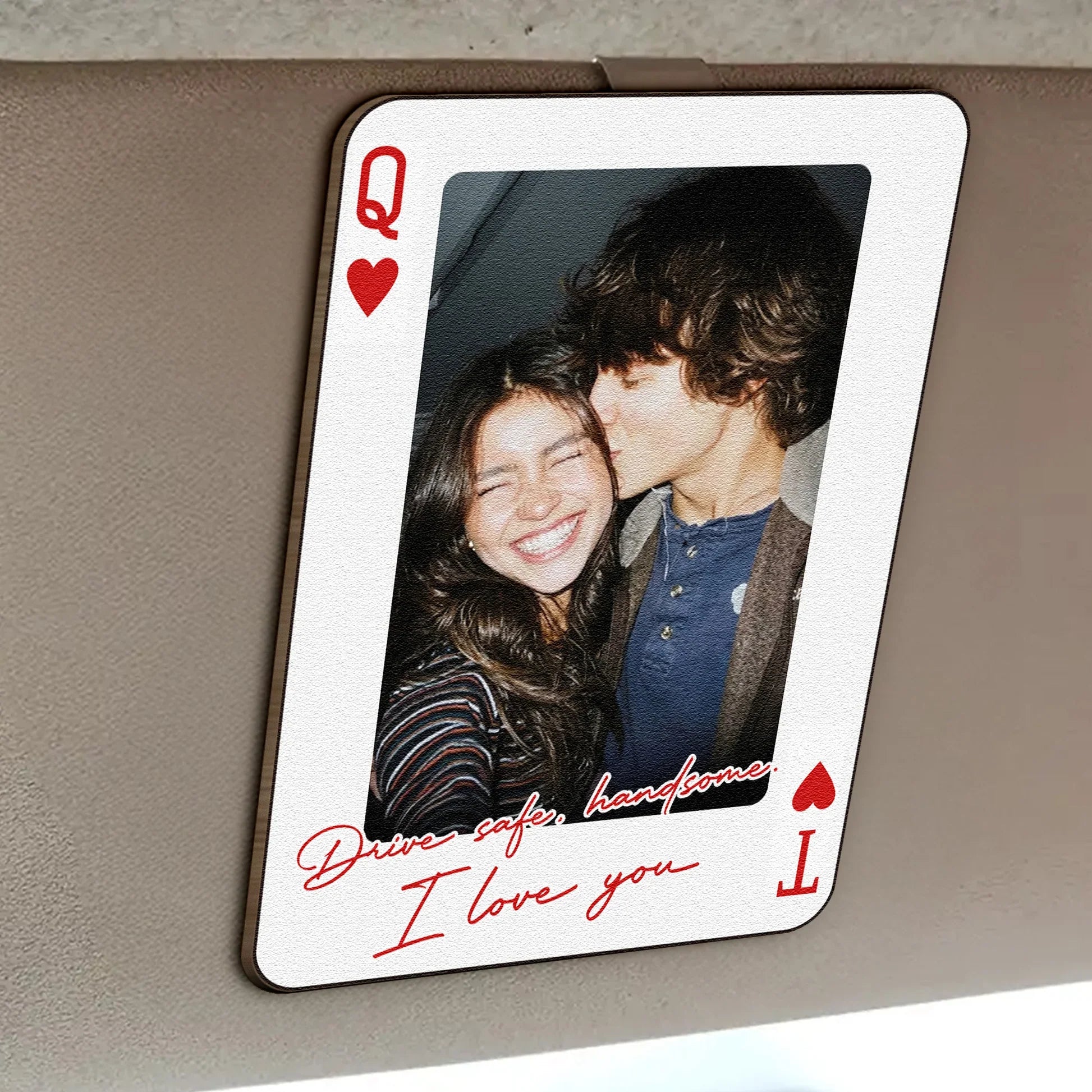 Personalized Car Hanging Photo Card for Couples - Romantic Gift Car Hanger MagicInPrints
