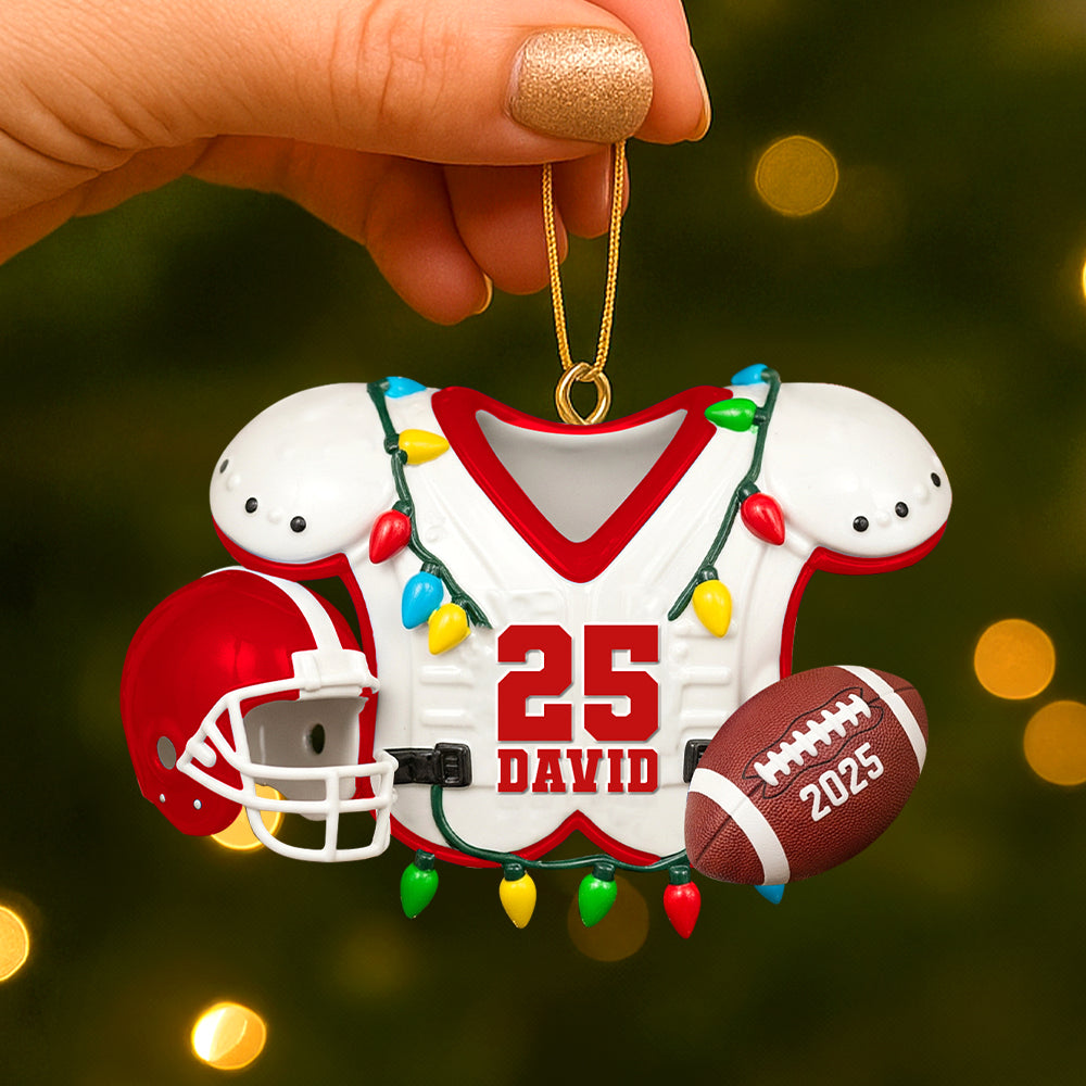 "Score Big with Personalized Gifts for Football Fans" - Custom Christmas Acrylic Ornament - Perfect Gift for American Football Lovers Ornament MagicInPrints