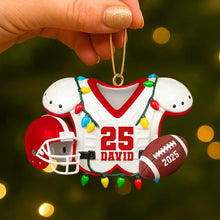 Load image into Gallery viewer, &quot;Score Big with Personalized Gifts for Football Fans&quot; - Custom Christmas Acrylic Ornament - Perfect Gift for American Football Lovers Ornament MagicInPrints
