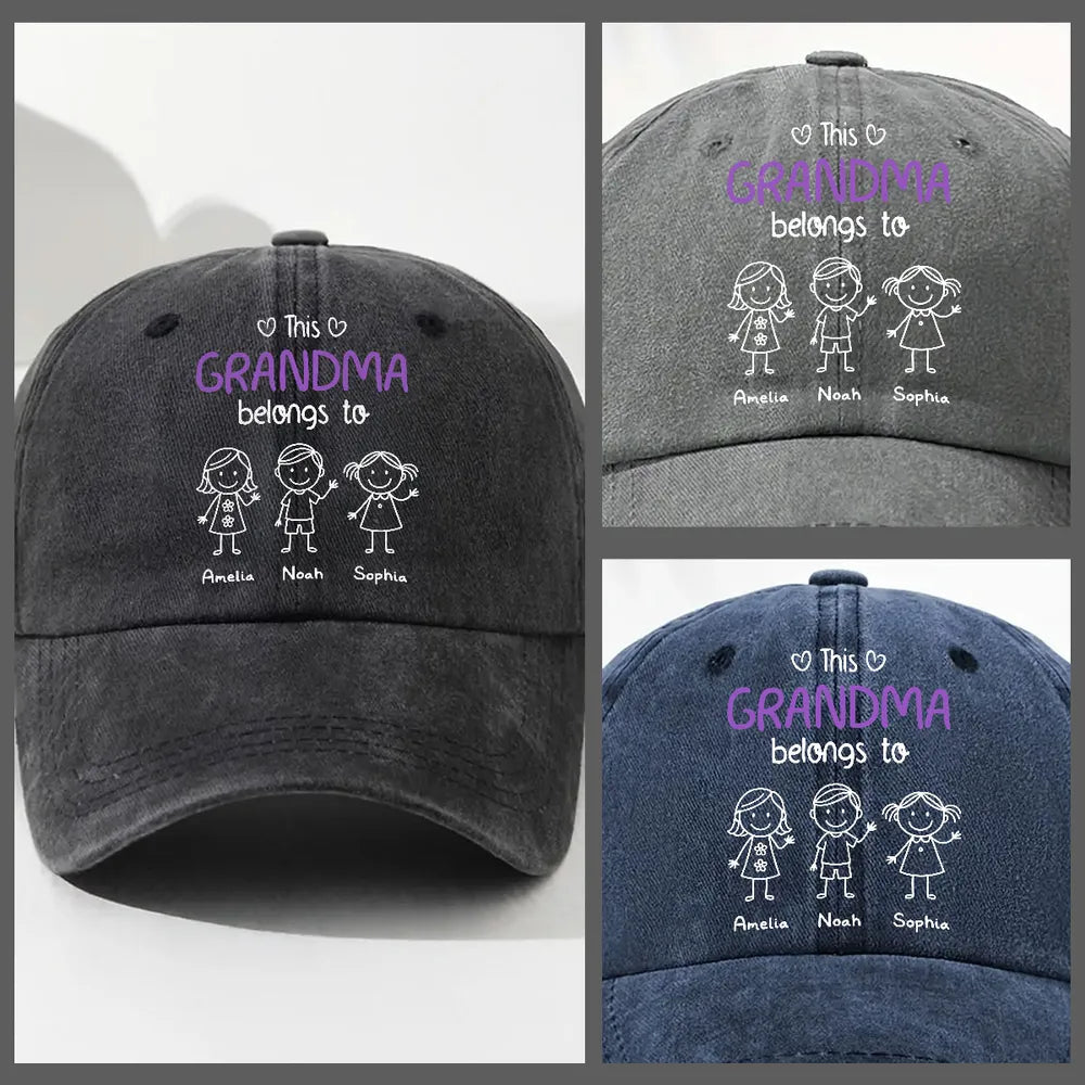Personalized Grandma Hat for Family - Custom Names Gift Hat MagicInPrints