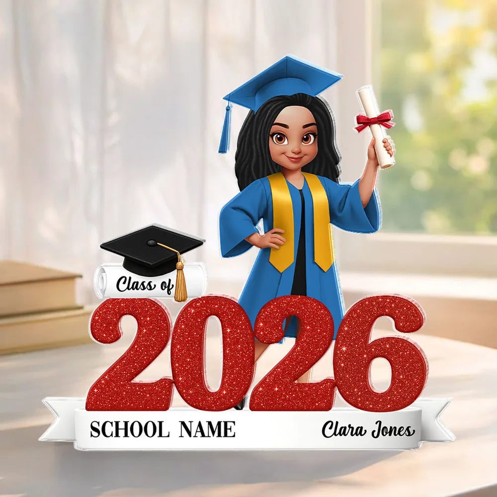 Custom Graduation Figurine for Class of 2026 - Personalized Keepsake Gift Plaque MagicInPrints