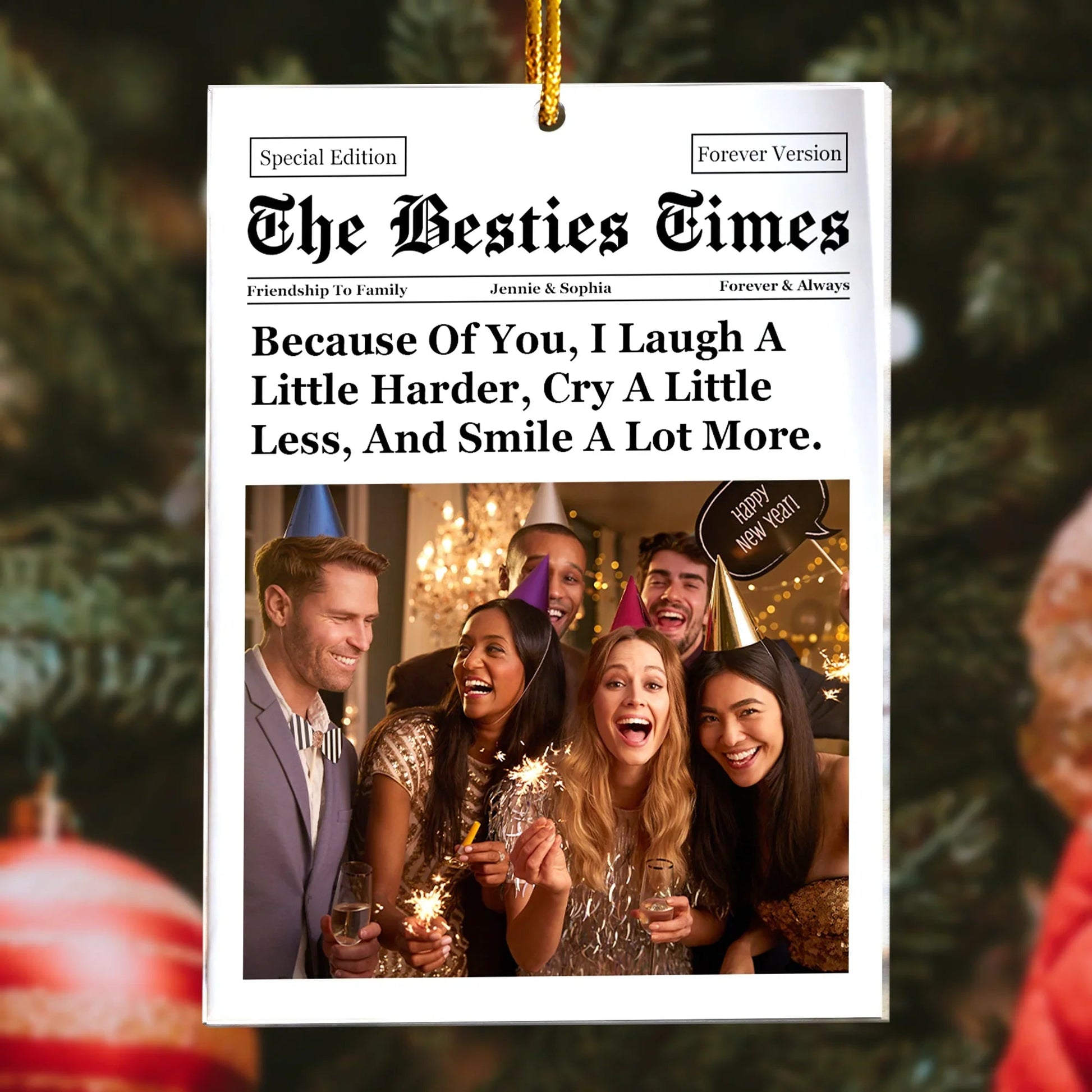 Personalized Friendship Ornament for Best Friends - Sentimental Keepsake Gift Ornament MagicInPrints
