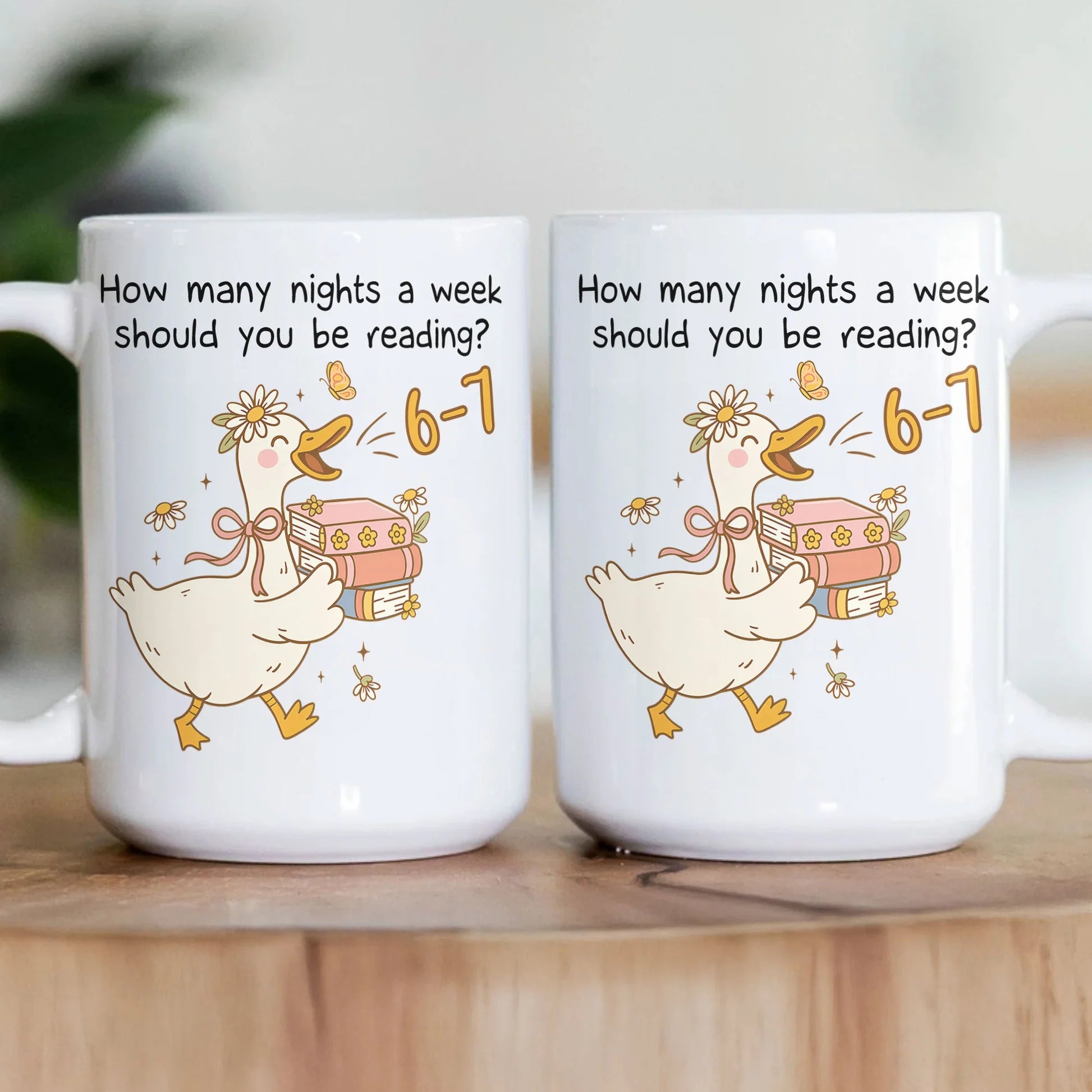 Personalized Funny Duck Mug for Book Lovers - Perfect Reading Gift Cup MagicInPrints