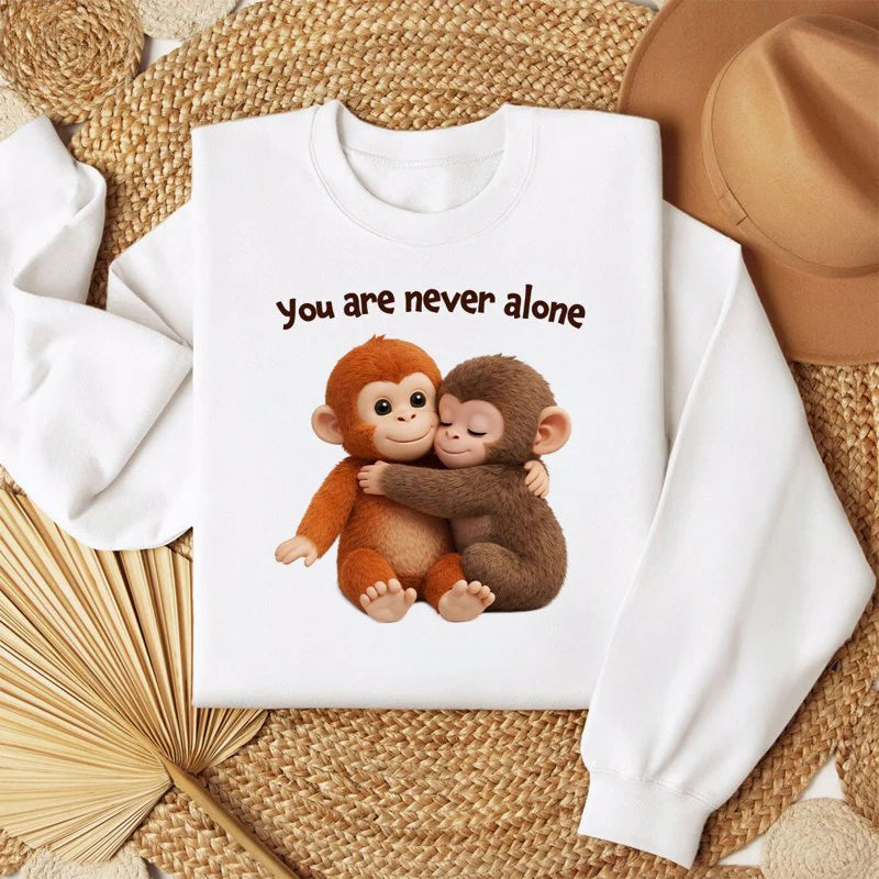 Personalized Monkey Sweatshirt for Women - Cute Cozy Gift Cloth MagicInPrints