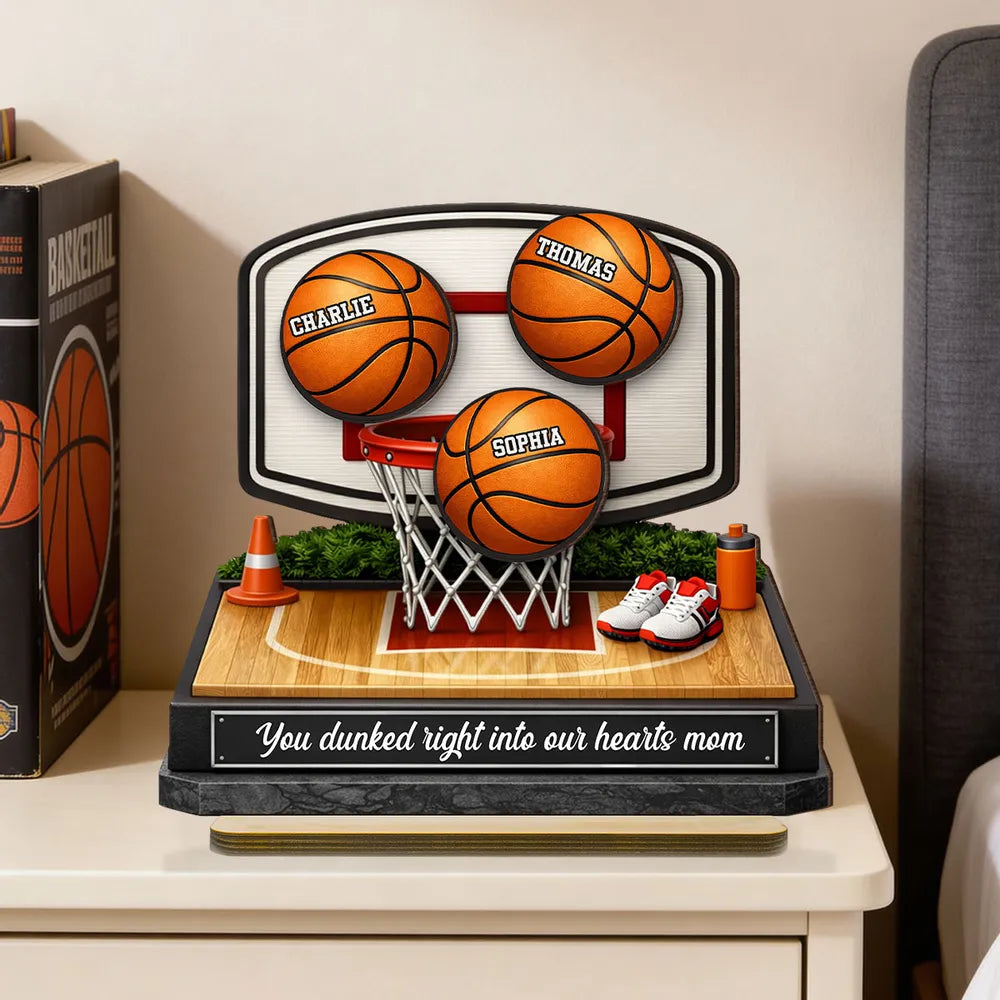 Personalized Basketball Mom Display with Custom Names - Perfect Gift for Mother's Day Plaque MagicInPrints
