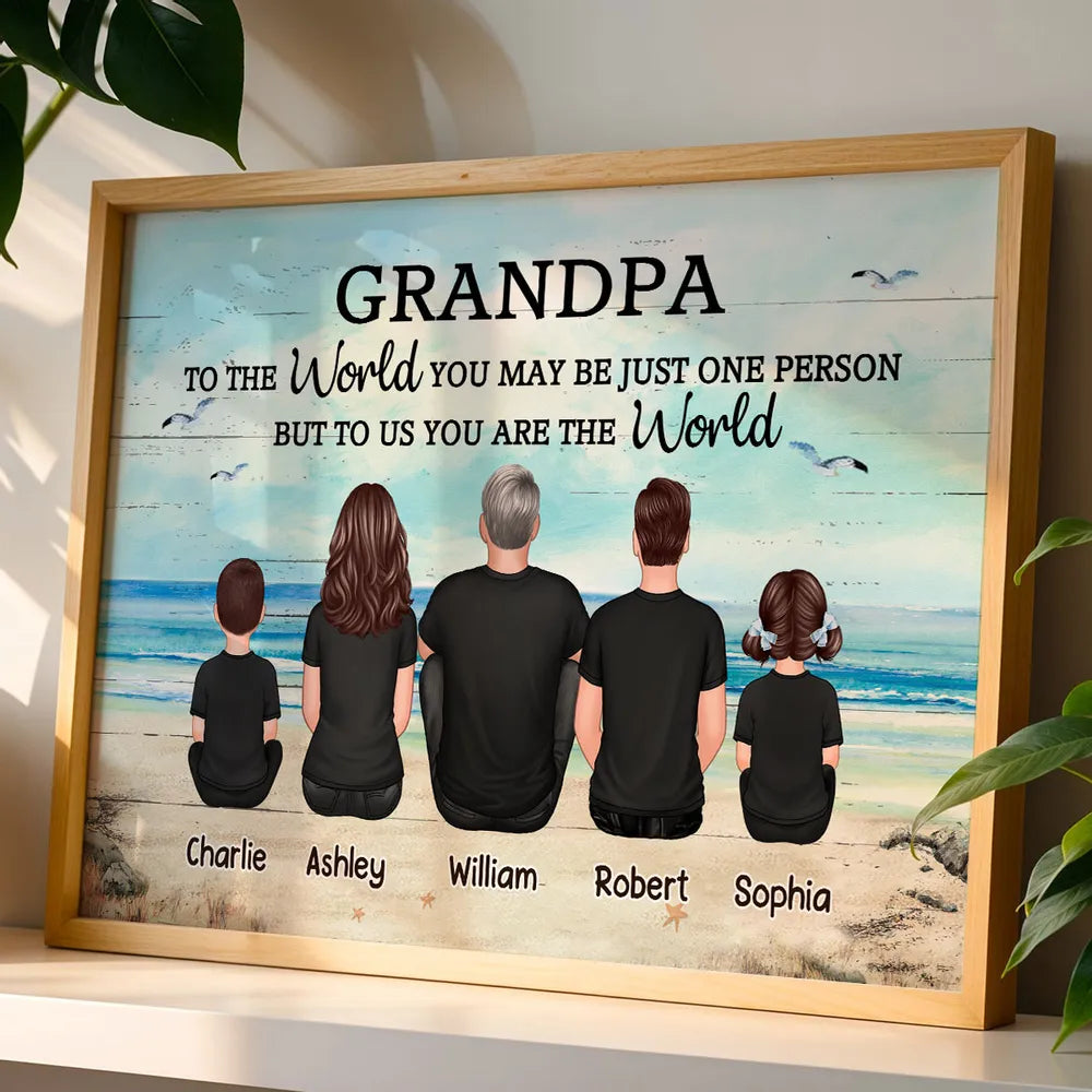 Personalized Family Canvas Print for Grandpa - Sentimental Gift for Grandparents Poster or Canvas MagicInPrints