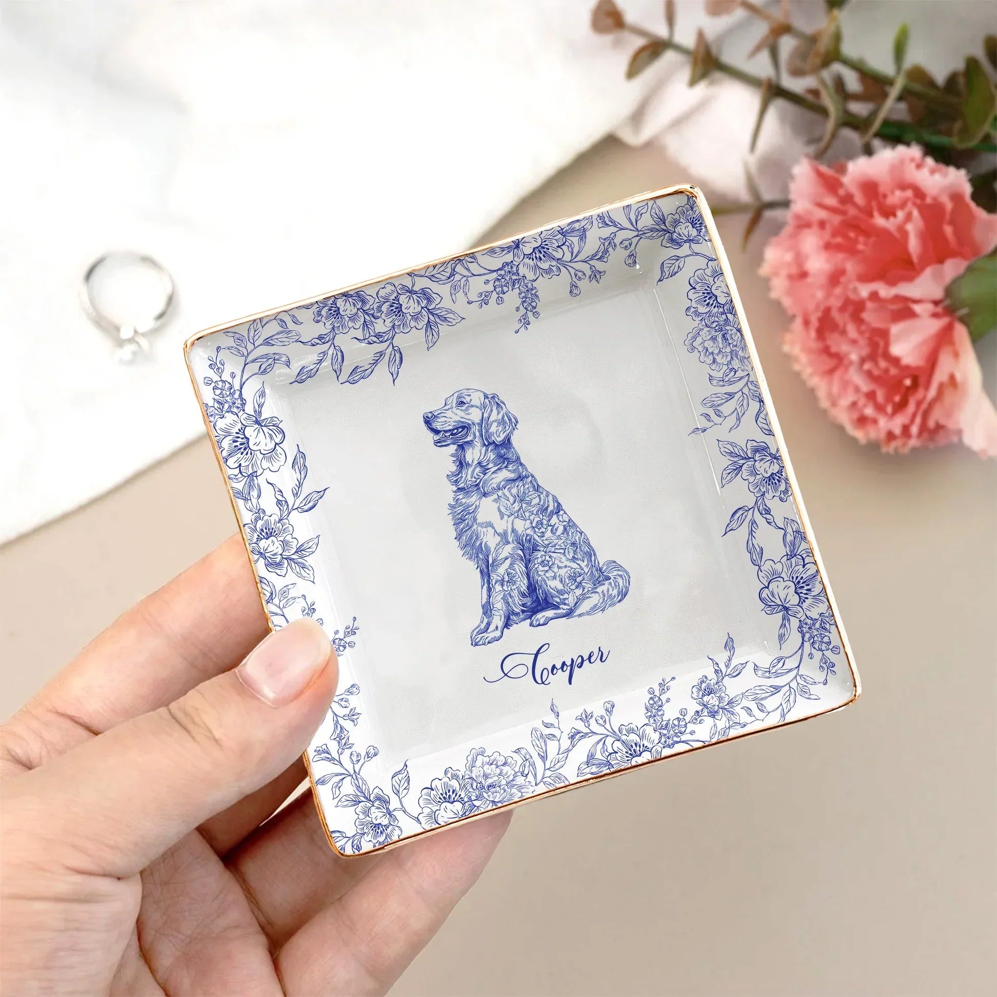 Personalized Dog Portrait Ceramic Plate for Pet Lovers - Home Decor Gift Plaque MagicInPrints