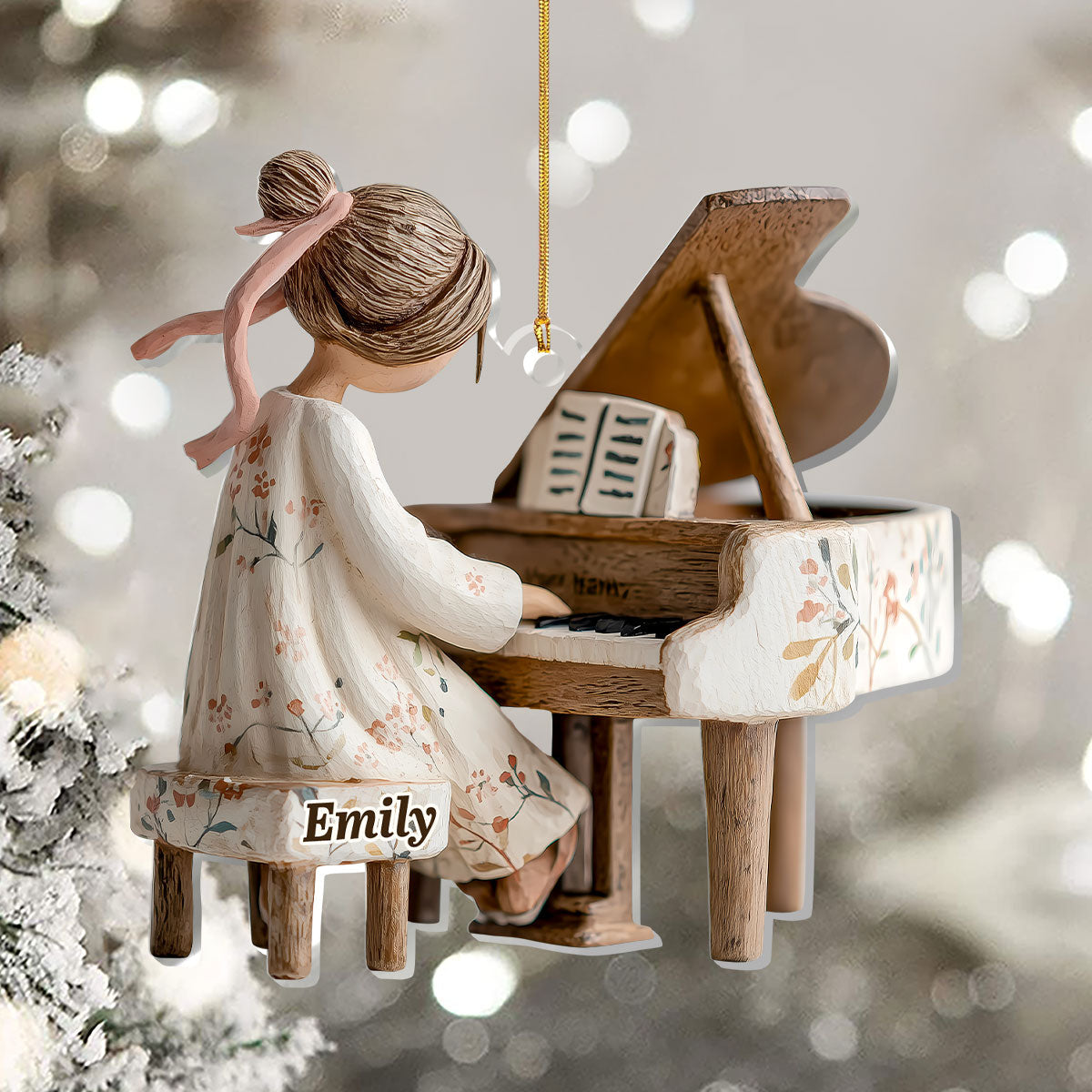 Personalized Piano Player Ornament for Kids - Christmas Decoration Ornament MagicInPrints