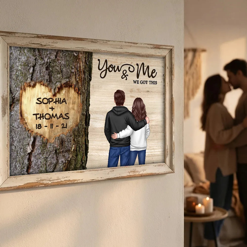 Personalized Couple Wall Art for Anniversaries - Romantic Custom Gift Poster or Canvas MagicInPrints