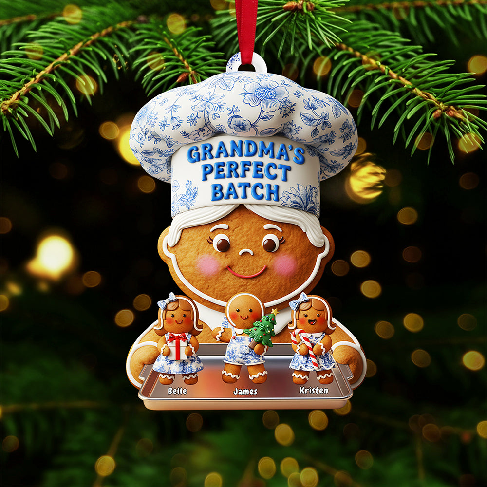 Grandma's Perfect Batch - Personalized Christmas Ornament for Grandma Ornament MagicInPrints