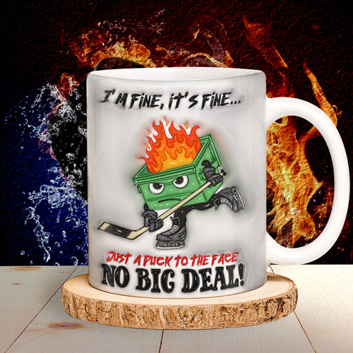 Hilarious Hockey Mug - I'm Fine, It's Fine Coffee Mug PopCulturePrints