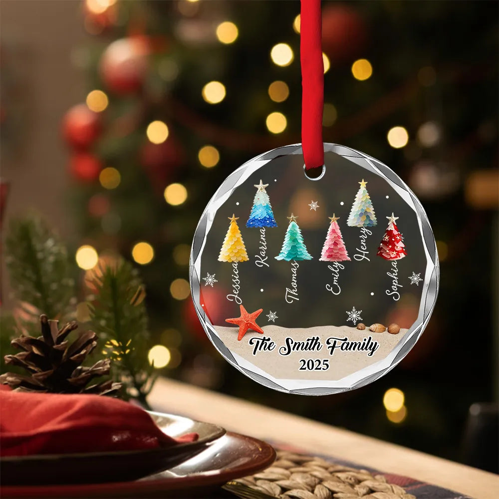 Personalized Family Christmas Ornament - Custom Names and Year - Holiday Decor Keepsake Ornament MagicInPrints