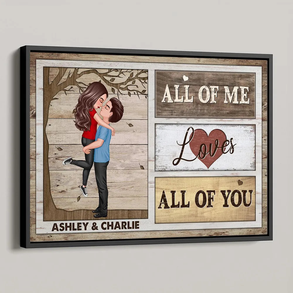 Personalized Romantic Canvas Print for Couples with Custom Names - Anniversary or Wedding Gift Other MagicInPrints