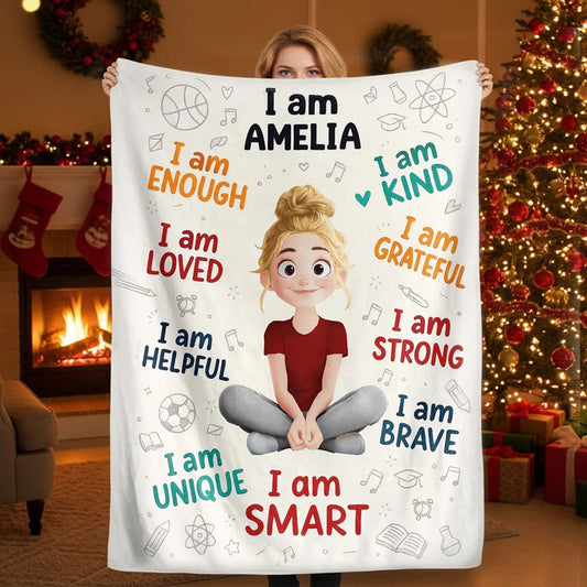 Personalized Kids Blanket for Girls - Inspirational Affirmations - Christmas Gift Other MagicInPrints